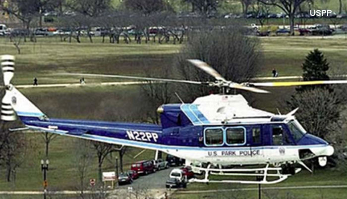 Helicopter Bell 412EP Serial 36219 Register N22PP used by United States Park Police USPP. Built 1998. Aircraft history and location