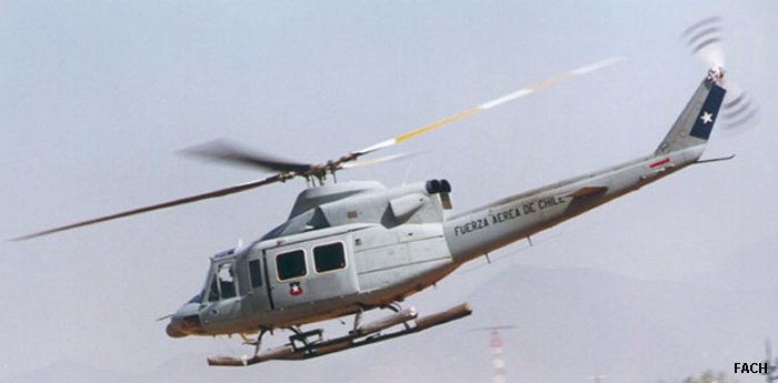 Photos of Bell 412 in Chilean Air Force helicopter service.