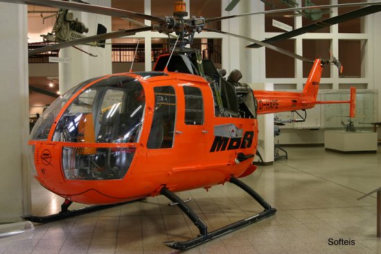 Helicopter MBB Bo105A Serial V4 Register 98+32 D-HAPE used by Heeresflieger (German Army Aviation) MBB. Aircraft history and location