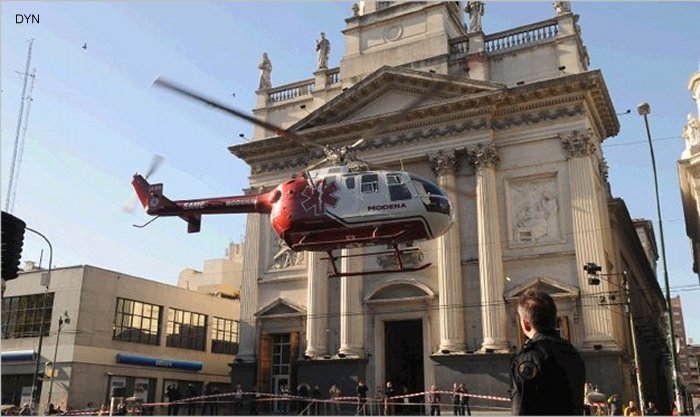 Helicopter MBB Bo105CBS-4 Serial S-847 Register LQ-ZHO LV-ZHO N295EH N65380 used by Gobiernos Provinciales Gobierno de Santa Fe (Santa Fe Province Government) ,Modena Air Service ,ERA Helicopters. Built 1991. Aircraft history and location