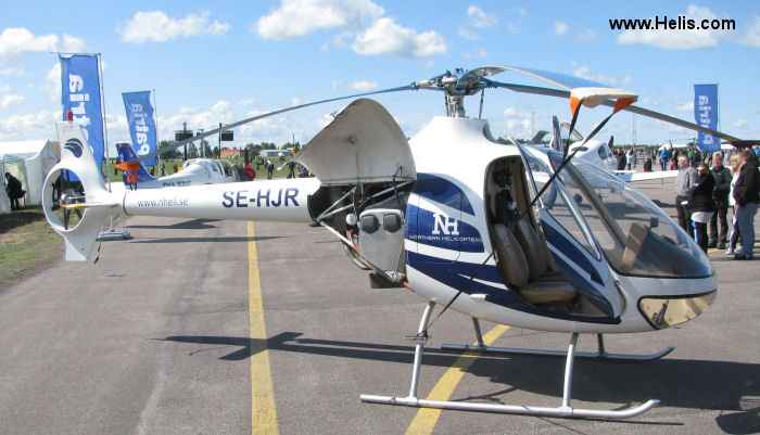 Helicopter Guimbal Cabri G2 Serial 1011 Register F-HKID SE-HJR F-WWHG used by Savoie Hélicoptères ,northern helicopters ,Hélicoptères Guimbal. Aircraft history and location