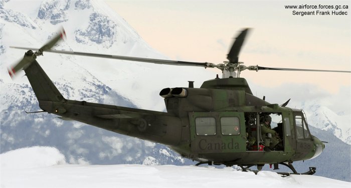 Helicopter Bell CH-146 Griffon Serial 46438 Register 146438 used by Canadian Armed Forces. Aircraft history and location
