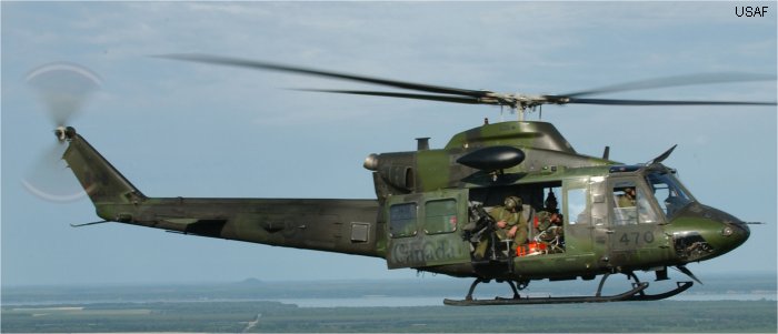 Helicopter Bell CH-146 Griffon Serial 46470 Register 146470 used by Canadian Armed Forces. Aircraft history and location