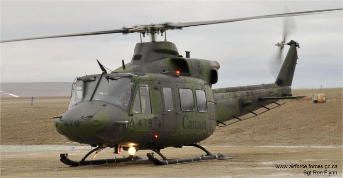 Helicopter Bell CH-146 Griffon Serial 46479 Register 146479 used by Canadian Armed Forces. Aircraft history and location