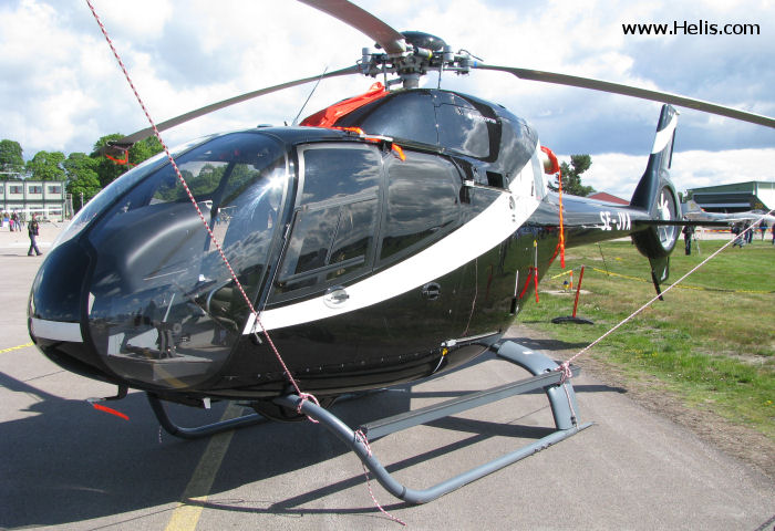 Helicopter Eurocopter EC120B Serial 1669 Register SE-JVA. Built 2012. Aircraft history and location
