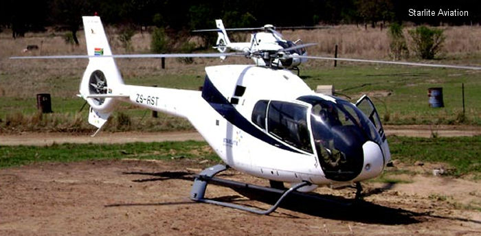 Detailed history and photos of helicopter Eurocopter EC120B Serial 1241 Register ZS-RST used by Starlite Helicopters Track service timeline and current status.