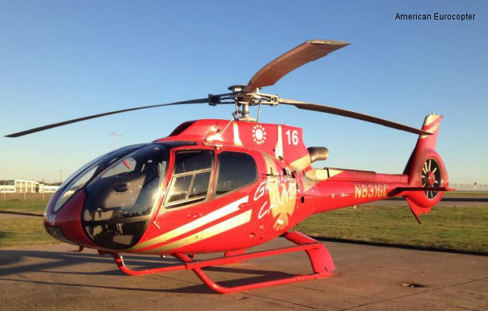 Detailed history and photos of helicopter Eurocopter EC130T2 Serial 7582 Register N831GC used by Papillon Grand Canyon ,American Eurocopter (Eurocopter USA) Track service timeline and current status.