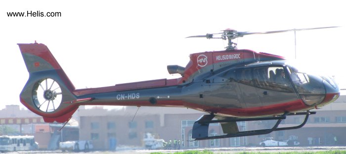 Detailed history and photos of helicopter Eurocopter EC130B4 Serial 4111 Register 4R-ART F-HFRN CN-HDS HB-ZJH EI-WOW G-CEDH used by Airbus Helicopters Southeast Asia AHSA ,JCE Helicopteres ,Heliconia ,Helisud Maroc (helicopter south Morocco) ,McAlpine Helicopters Track service timeline and current status.