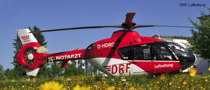 Detailed history and photos of helicopter Eurocopter EC135P2+ Serial 0657 Register D-HDRO used by DRF Luftrettung DRF Christoph 37 (DRF) ,Christoph 80 (DRF) Track service timeline and current status.