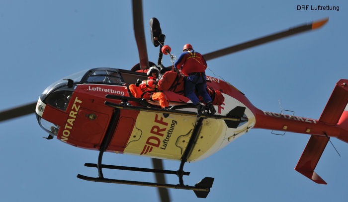 Detailed history and photos of helicopter Eurocopter EC135P2+ Serial 0808 Register D-HDRV D-HECR used by DRF Luftrettung DRF Christoph 27 (DRF) ,Christoph 46 (DRF) ,Christoph 38 (DRF) ,Eurocopter Deutschland GmbH (Eurocopter Germany) Track service timeline and current status.