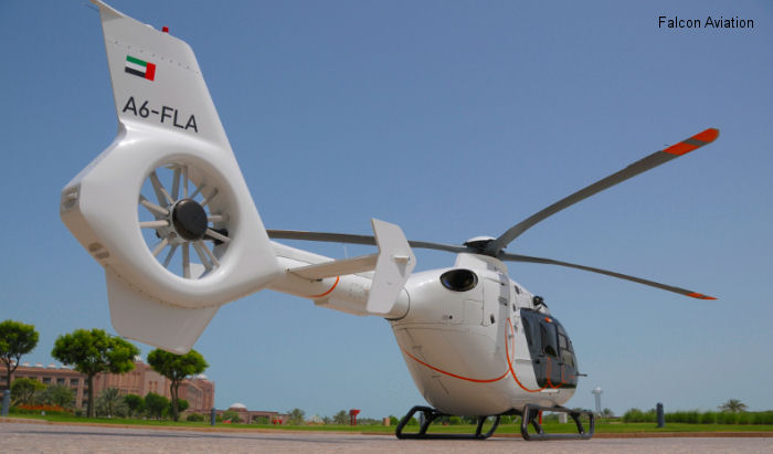 Detailed history and photos of helicopter Eurocopter EC135P2+ Serial 0601 Register UP-EC024 A6-FLA used by Sky Service ,Falcon Aviation Services FAS Track service timeline and current status.