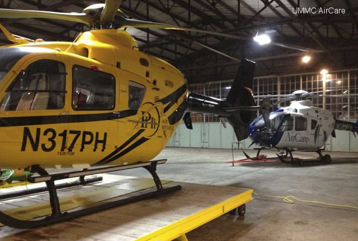Detailed history and photos of helicopter Eurocopter EC135P2 Serial 0423 Register N317PH used by SSM Health ,UMMC (University of Mississippi Medical Center) ,PHI Air Medical Track service timeline and current status.