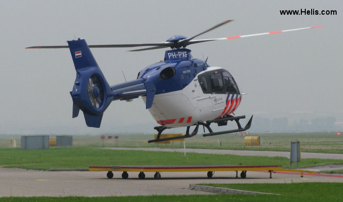 Detailed history and photos of helicopter Eurocopter EC135P2+ Serial 0809 Register PH-PXF D-HCBY used by Politie Luchtvaart Dienst Politie (police) ,Eurocopter Deutschland GmbH (Eurocopter Germany) Track service timeline and current status.