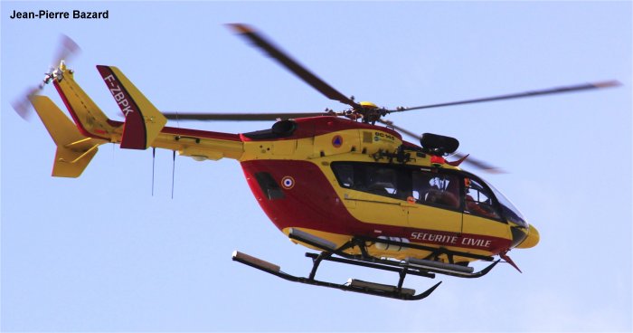 Detailed history and photos of helicopter Eurocopter EC145 Serial 9020 Register F-ZBPK D-HJFO used by Sécurité Civile (French Civilian Security) ,Eurocopter Deutschland GmbH (Eurocopter Germany) Track service timeline and current status.
