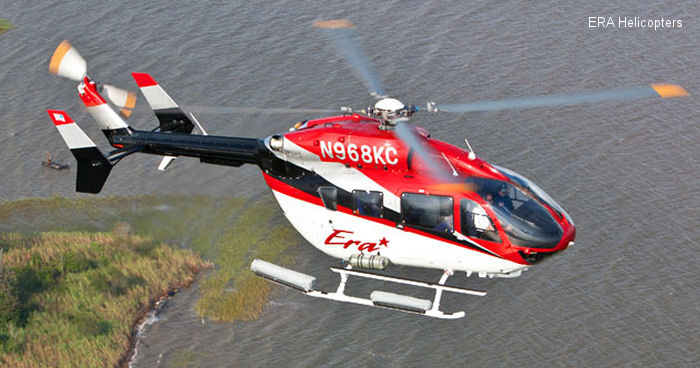 Helicopter Eurocopter EC145 Serial 9226 Register N195LL N968KC XA-ERA used by Indiana University Health ,ERA Helicopters. Built 2008. Aircraft history and location