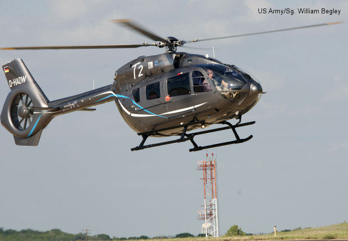 Helicopter Airbus H145 / EC145T2 Serial 20002 Register D-HADW used by Airbus Helicopters Deutschland GmbH (Airbus Helicopters Germany) ,Eurocopter Deutschland GmbH (Eurocopter Germany). Aircraft history and location