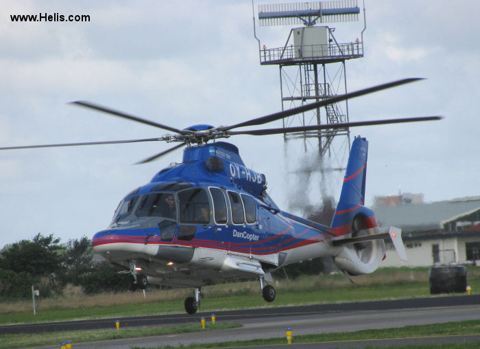 Helicopter Eurocopter EC155B1 Serial 6871 Register OY-HJB used by Air Greenland ,NHV (Noordzee Helikopters Vlaanderen) ,DanCopter. Built 2009. Aircraft history and location