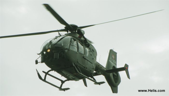 Detailed history and photos of helicopter Eurocopter EC635P2+ Serial 0767 Register T-364 used by Schweizer Luftwaffe (Swiss Air Force) Track service timeline and current status.