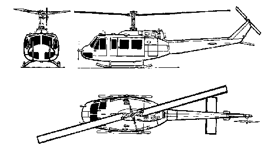 Huey views blue print