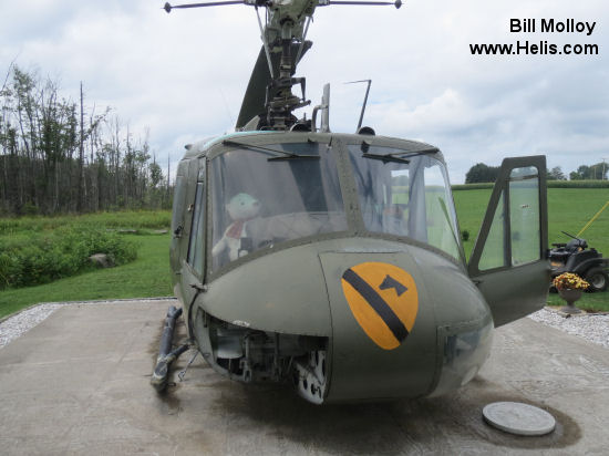Helicopter Bell UH-1C Iroquois Serial 1804 Register 66-15076 used by US Army Aviation Army. Built 1967. Aircraft history and location
