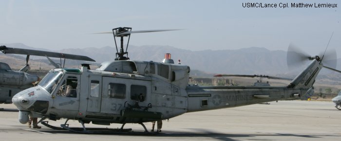 Helicopter Bell UH-1N Serial 31719 Register 160169 used by US Marine Corps USMC. Aircraft history and location