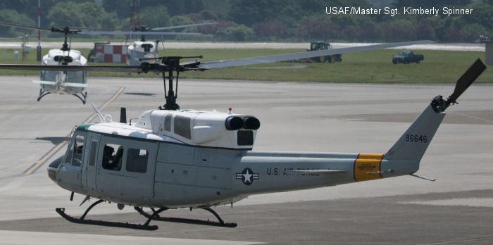 Helicopter Bell UH-1N Serial 31052 Register 69-6646 used by US Air Force USAF. Aircraft history and location