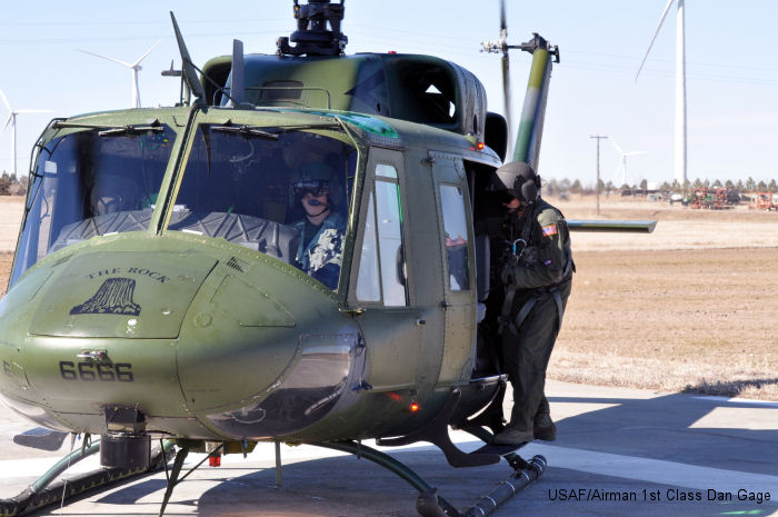 Helicopter Bell UH-1N Serial 31072 Register 69-6666 used by US Air Force USAF. Aircraft history and location