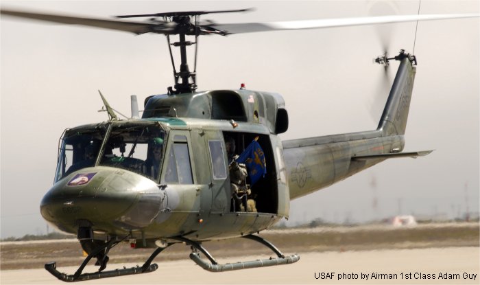 Helicopter Bell UH-1N Serial 31058 Register 69-6652 used by US Air Force USAF. Aircraft history and location