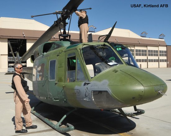 Helicopter Bell UH-1N Serial 31056 Register 69-6650 used by US Air Force USAF. Built 1971. Aircraft history and location