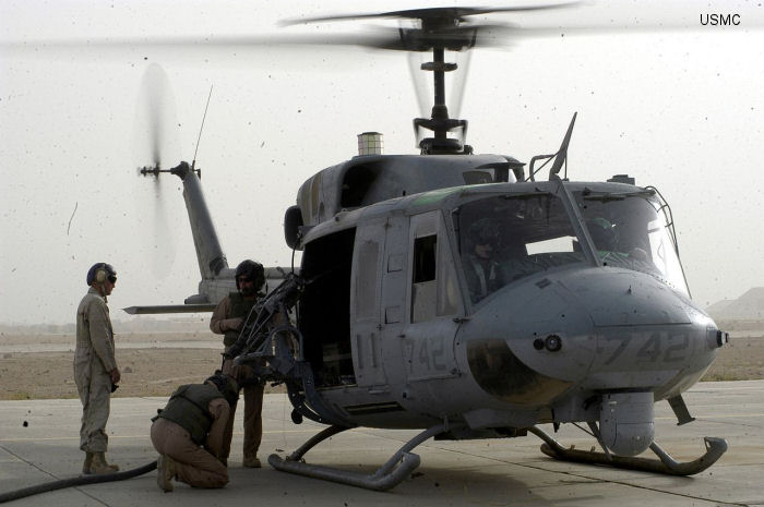 Helicopter Bell UH-1N Serial 31609 Register 158268 used by US Marine Corps. Aircraft history and location