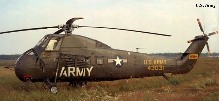 Detailed history and photos of helicopter Sikorsky H-34A Choctaw Serial 58-384 Register XJ080 54-3031 used by US Army Aviation Army Track service timeline and current status.