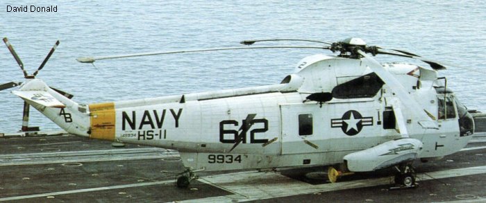 Helicopter Sikorsky HSS-2 Sea King Serial 61-211 Register 149934 used by US Navy USN. Aircraft history and location