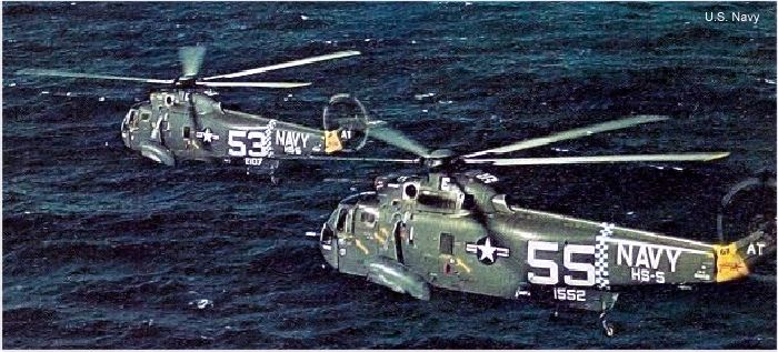 Helicopter Sikorsky HSS-2 Sea King Serial 61-272 Register N624CK N561SC N81661 151552 used by Croman Corp ,Sky Cats Puma Corp ,Carson Helicopters ,US Navy USN. Built 1964. Aircraft history and location