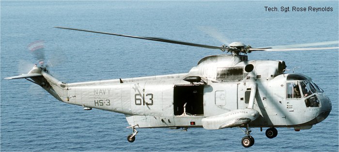 Helicopter Sikorsky SH-3A Sea King Serial 61-308 Register N115WK N434QL 152115 used by Carson Helicopters ,US Department of State ,US Navy USN. Aircraft history and location