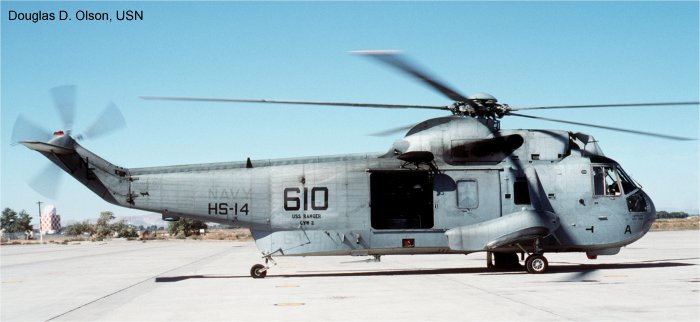 Helicopter Sikorsky SH-3D Sea King Serial 61-441 Register 156495 used by US Navy USN. Aircraft history and location