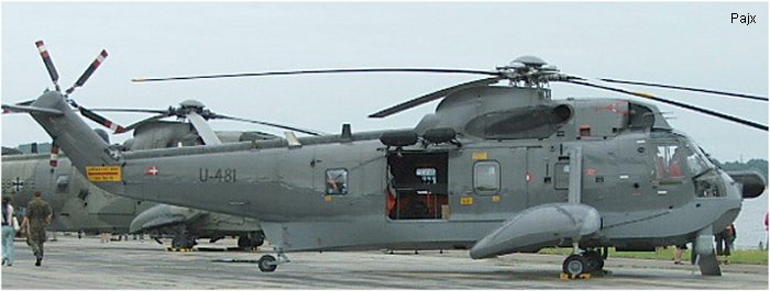 Detailed history and photos of helicopter Sikorsky S-61A-5 Serial 61-481 Register U-481 used by Flyvevåbnet (Royal Danish Air Force) Track service timeline and current status.