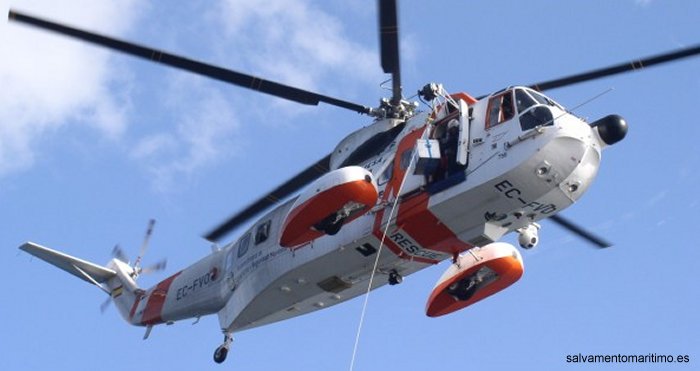 Detailed history and photos of helicopter Sikorsky S-61N Mk.II Serial 61-756 Register EC-FVO LN-OSX used by Salvamento Maritimo SASEMAR (Spanish Maritime Safety Agency) ,Helikopter Service (CHC Norway) Track service timeline and current status.