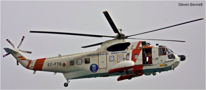 Detailed history and photos of helicopter Sikorsky S-61N Mk.II Serial 61-741 Register EC-FTB OY-HDS LN-OSY used by Salvamento Maritimo SASEMAR (Spanish Maritime Safety Agency) ,Air Greenland ,Helikopter Service (CHC Norway) Track service timeline and current status.