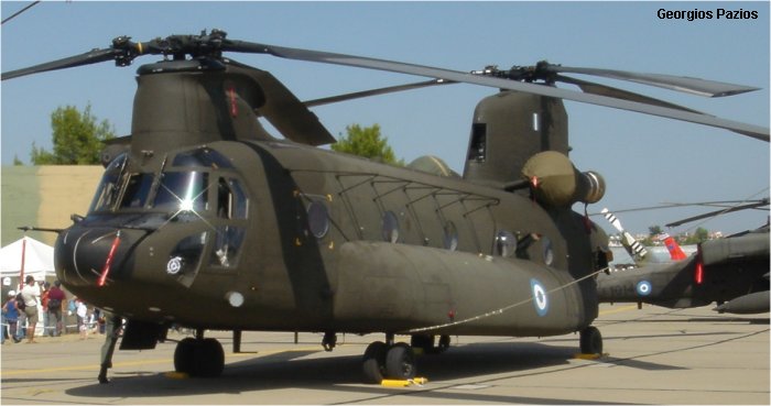 Helicopter Boeing CH-47SD Chinook Serial M.4287 Register ES917 used by Elliniki Aeroporia Stratou HAA (Hellenic Army Aviation). Aircraft history and location