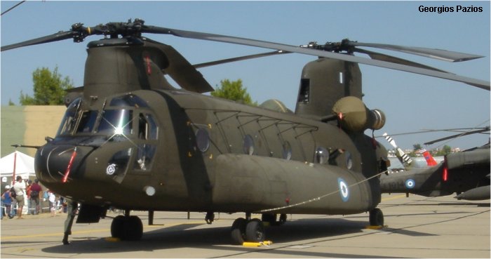 Detailed history and photos of helicopter Boeing CH-47SD Chinook Serial M.4287 Register ES917 used by Elliniki Aeroporia Stratou HAA (Hellenic Army Aviation) Track service timeline and current status.