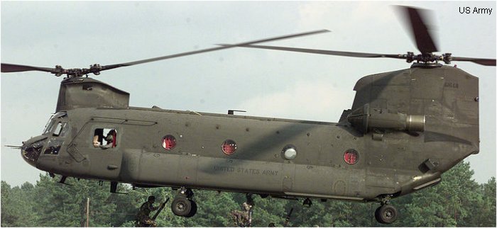 Helicopter Boeing CH-47D Chinook Serial M.3153 Register 86-01648 used by US Army Aviation Army. Aircraft history and location