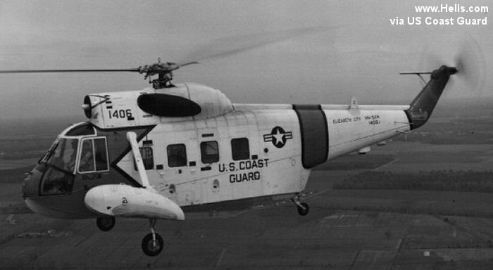 Helicopter Sikorsky HH-52A Sea Guard Serial 62-091 Register 1406 used by US Coast Guard USCG. Aircraft history and location