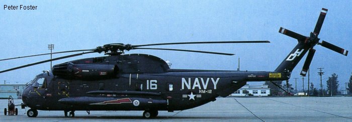 Helicopter Sikorsky RH-53D Serial 65-375 Register 158752 used by US Navy USN. Aircraft history and location