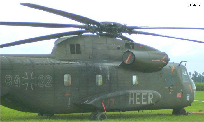 Helicopter VFW CH-53G Serial V65-030 Register 84+32 used by Heeresflieger (German Army Aviation). Aircraft history and location