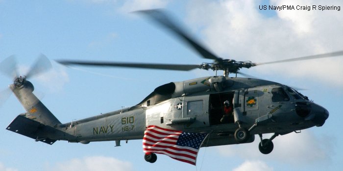 Helicopter Sikorsky SH-60F Oceanhawk Serial 70-1799 Register 164610 used by US Navy USN. Aircraft history and location