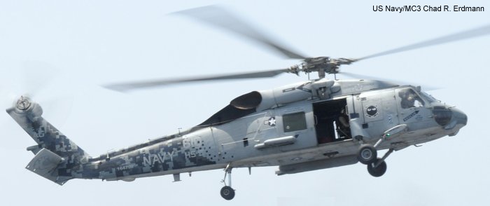 Helicopter Sikorsky SH-60F Oceanhawk Serial 70-1845 Register 164799 used by US Navy USN. Aircraft history and location