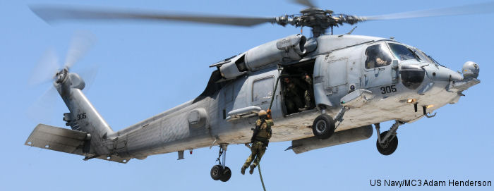 Helicopter Sikorsky HH-60H Rescue Hawk Serial 70-1951 Register 165113 used by US Navy (United States Naval Aviation). Aircraft history and location