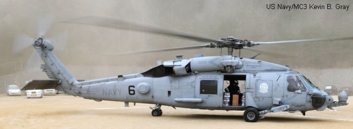 Helicopter Sikorsky HH-60H Rescue Hawk Serial 70-2194 Register 165118 used by US Navy USN. Aircraft history and location