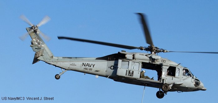 Helicopter Sikorsky MH-60S Seahawk Serial 70-2760 Register 166294 used by US Navy USN. Aircraft history and location