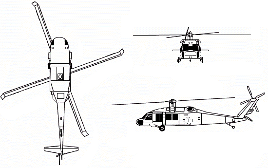 Black Hawk views blue prints